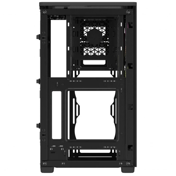 CORSAIR Ház 2000D RGB AIRFLOW Mini-ITX, 3xAF120 RGB SLIM Ventillátorral, SFX Tápegység nélkül, Edzett Üveg, fekete PC