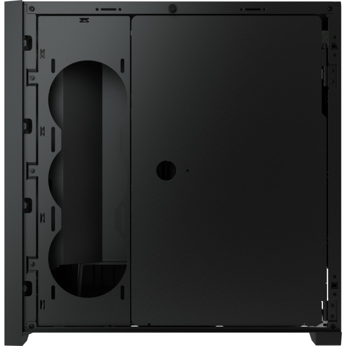 CORSAIR Ház iCUE 5000D RGB AIRFLOW, 3xAF120 RGB Ventillátorral + iCUE Kontroller, Tápegység nélkül, Edzett Üveg, fekete PC