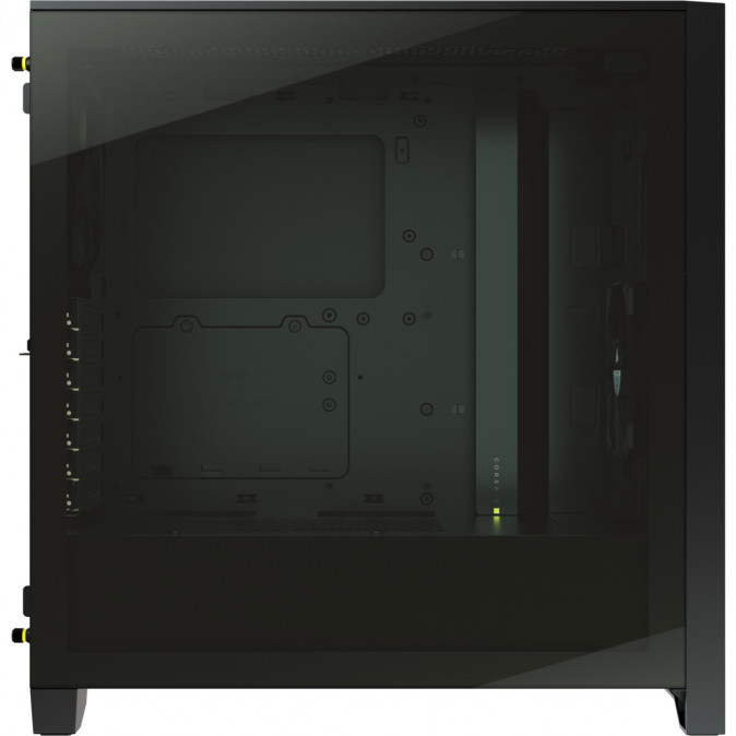 CORSAIR Ház iCUE 4000D RGB AIRFLOW, 3xAF120 RGB ELITE Ventillátorral + Kontroller, Tápegység nélkül, Edzett Üveg, fekete PC