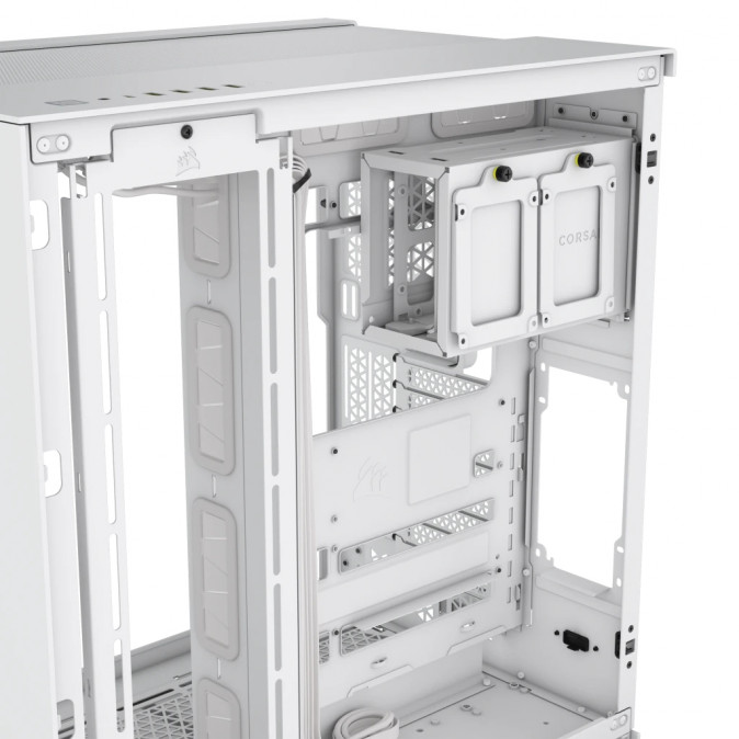 CORSAIR Ház 6500X Dual Chamber, Tápegység nélkül, Edzett Üveg, fehér PC