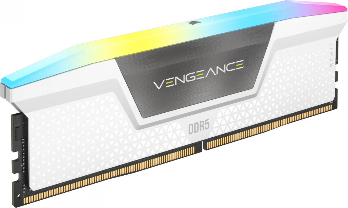 CORSAIR Memória VENGEANCE RGB DDR5 64GB 6000MHz CL30 INTEL, AMD (Kit of 2), fehér PC