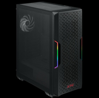 ADATA XPG Ház Midi ATX Starker AIR, 2x120mm ventilátor, Tápegység nélkül, üvegfalú, fekete PC