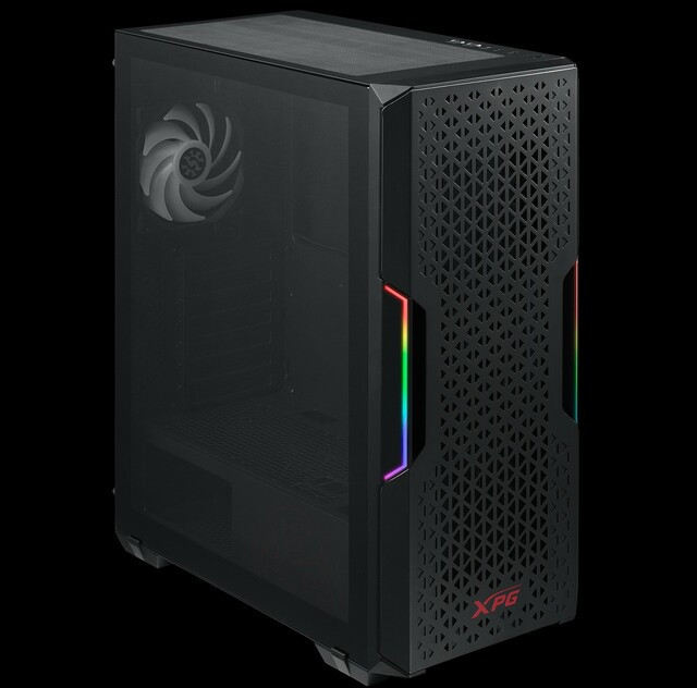 ADATA XPG Ház Midi ATX Starker AIR, 2x120mm ventilátor, Tápegység nélkül, üvegfalú, fekete PC