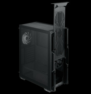 ADATA XPG Ház Midi ATX Starker AIR, 2x120mm ventilátor, Tápegység nélkül, üvegfalú, fekete PC