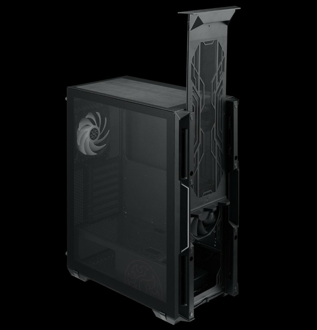 ADATA XPG Ház Midi ATX Starker AIR, 2x120mm ventilátor, Tápegység nélkül, üvegfalú, fekete PC