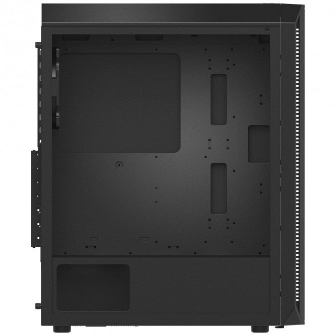 ADATA XPG Ház Midi ATX Valor AIR PLUS, 4x120mm RGB ventilátor, Tápegység nélkül, üvegfalú, fekete PC