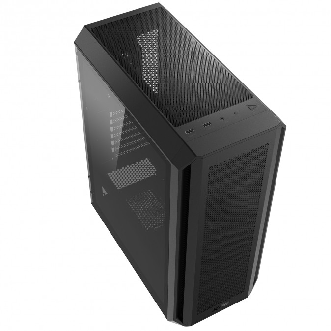 ADATA XPG Ház Midi ATX Valor AIR PLUS, 4x120mm RGB ventilátor, Tápegység nélkül, üvegfalú, fekete PC