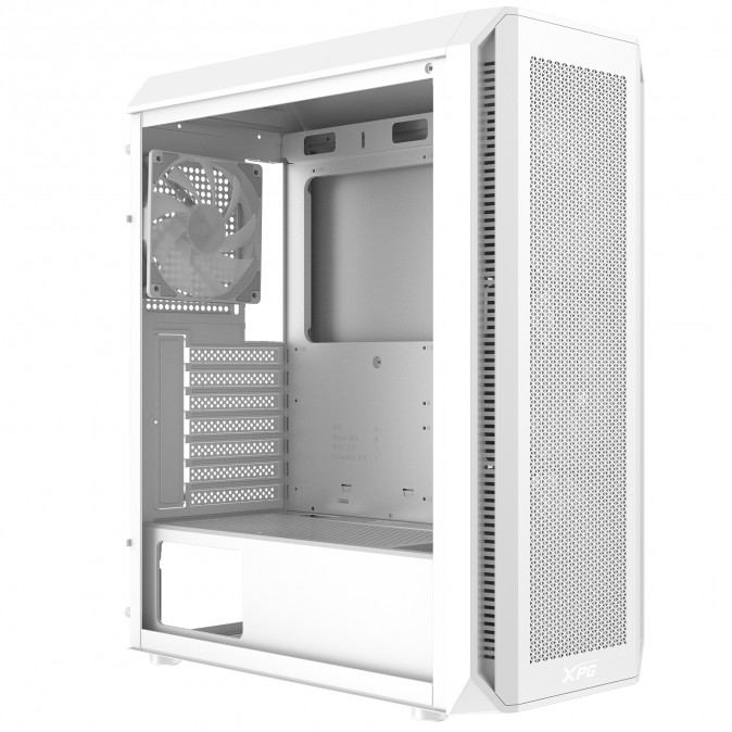 ADATA XPG Ház Midi ATX Valor AIR PLUS, 4x120mm RGB ventilátor, Tápegység nélkül, üvegfalú, fehér PC