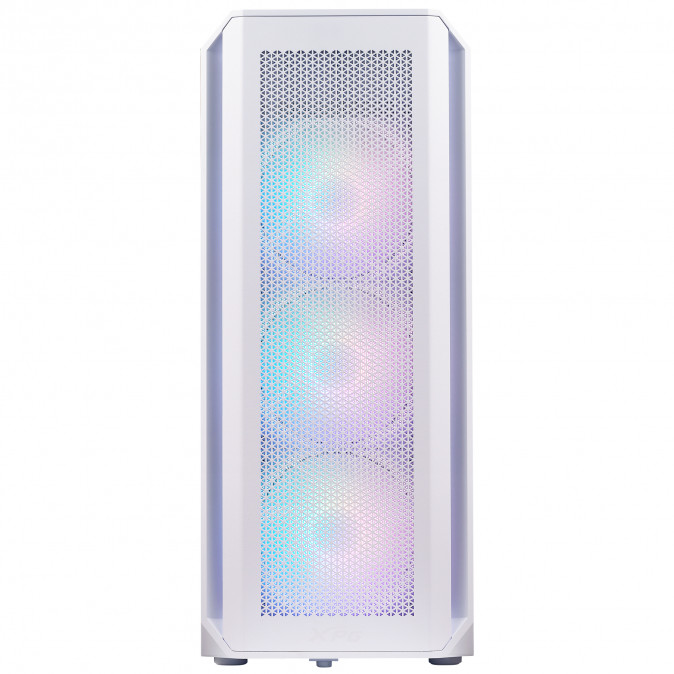 ADATA XPG Ház Midi ATX Valor AIR PLUS, 4x120mm RGB ventilátor, Tápegység nélkül, üvegfalú, fehér PC