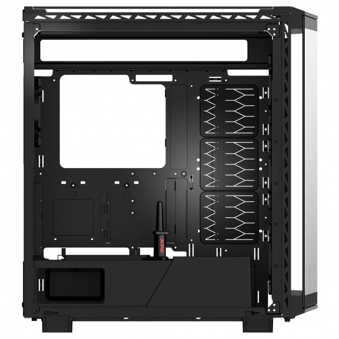 ADATA XPG Ház E-ATX Battlecruiser II, 4x120mm RGB ventilátor, Tápegység nélkül, üvegfalú, fekete PC