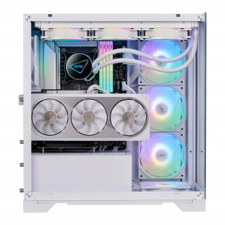 ADATA XPG Ház Midi ATX Invader X, 5x120mm RGB ventilátor, Tápegység nélkül, üvegfalú, fehér PC