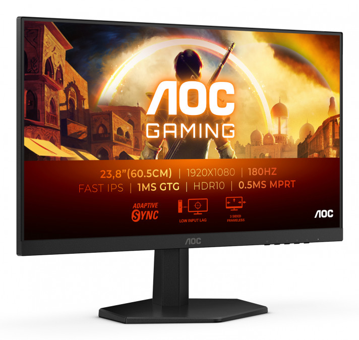AOC Gaming 180Hz IPS monitor 24" 24G42E, 1920x1080, 16:9, 300cd/m2, 1ms, HDMI/DisplayPort PC