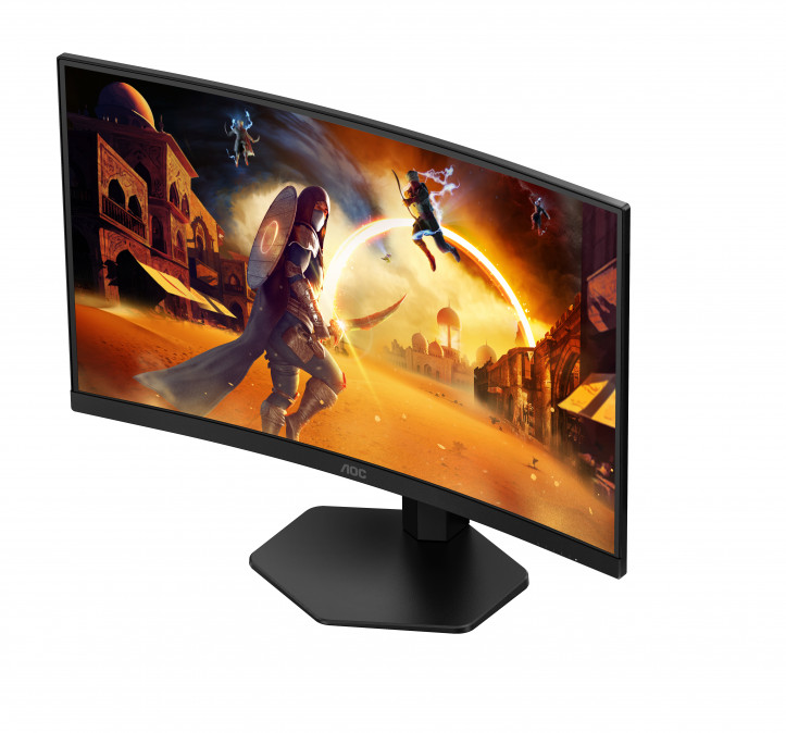 AOC Ívelt Gaming 180Hz monitor 27" CQ27G4X, 2560x1440, 16:9, 300cd/m2, 1ms, 2xHDMI/DisplayPort, áll. mag. PC
