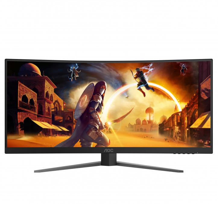 AOC Ívelt Gaming 240Hz monitor 34" CU34G4Z, 3440x1440, 21:9, 450cd/m2, 0,5ms, HDMIx2/DisplayPort/USBx2 PC