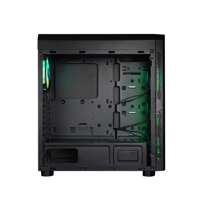 CHIEFTEC Ház Gaming Scorpion 4, ATX, 4x120mm RGB ventilátor, RGB vezérlő, Tápegység nélkül, Edzett Üveg, Fekete PC