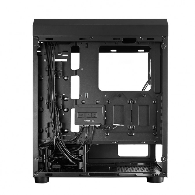 CHIEFTEC Ház Gaming Scorpion 4, ATX, 4x120mm RGB ventilátor, RGB vezérlő, Tápegység nélkül, Edzett Üveg, Fekete PC