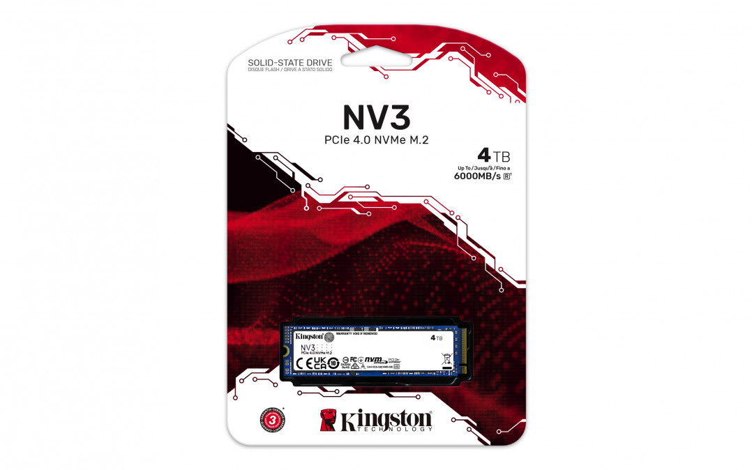 KINGSTON SSD M.2 2280 PCIe 4.0 NVMe 4000GB NV3 PC