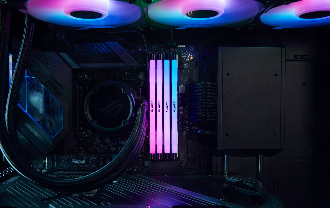 KINGSTON FURY Memória DDR5 96GB 6000MT/s CL32 DIMM (Kit of 2) Renegade RGB XMP PC