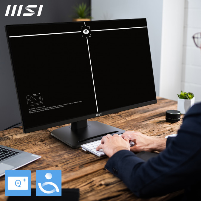 MSI Monitor Business PRO MP275QPG 27" QHD 2560x1440, IPS 16:9 100Hz, 1 ms, 2x HDMI, DP,  Black PC