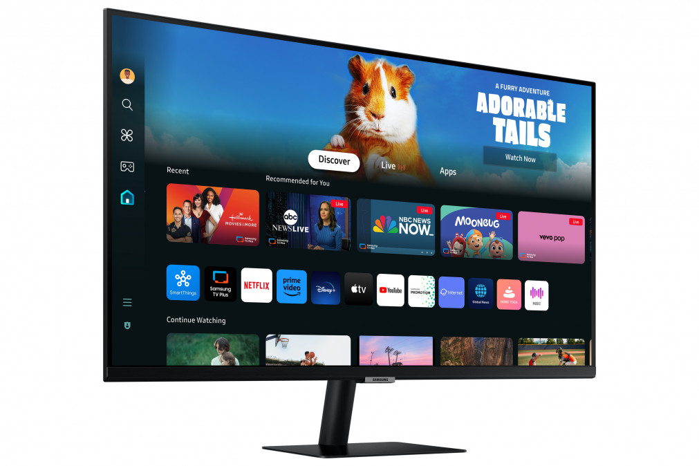 SAMSUNG SMART VA monitor 27" M5, 1920x1080, 16:9, 250cd/m2, 4ms, 2xHDMI/2xUSB/WiFi/Bluetooth, hangszóró PC