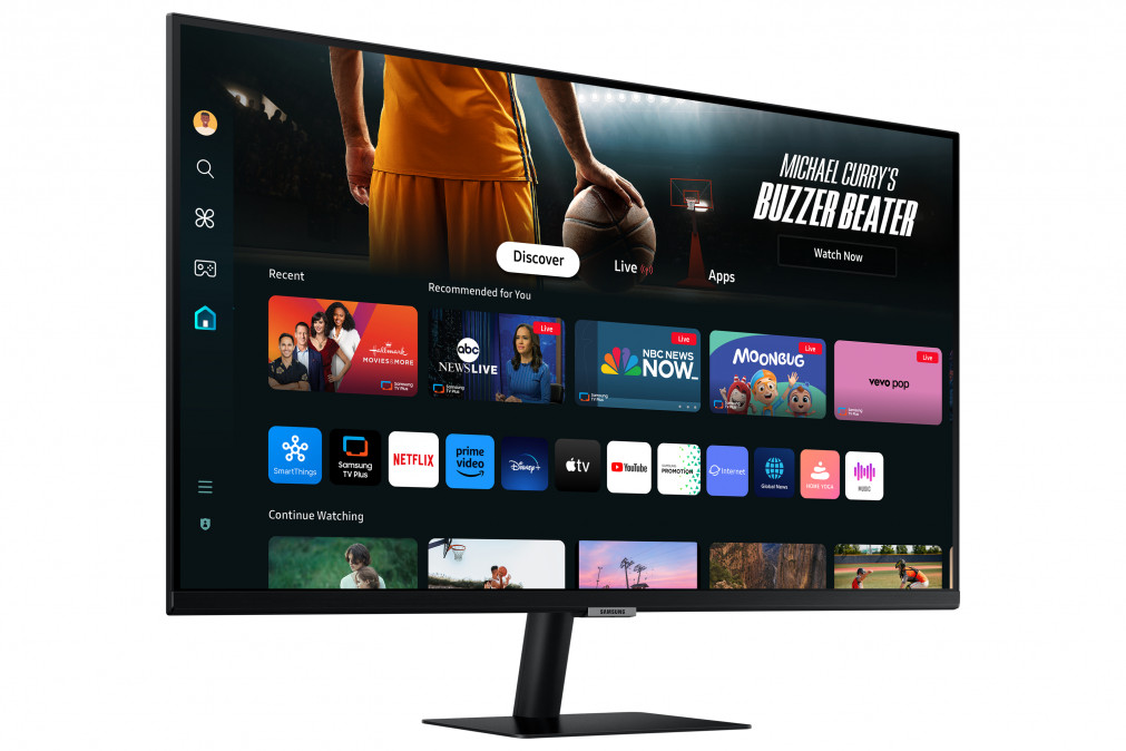 SAMSUNG Smart VA monitor 32" M7, 3840x2160, 16:9, 300cd/m2, 4ms, 2xHDMI/HDCP/3xUSB/USB-C/WiFi/Bluetooth, hangszóró PC