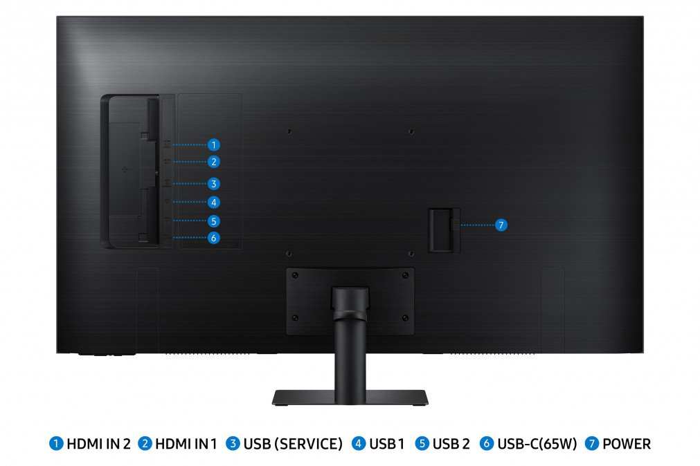SAMSUNG Smart VA 43" monitor M7, 3840x2160, 16:9, 300cd/m2, 4ms, 2xHDMI/3xUSB/USB-C/WiFi/Bluetooth, hangszóró PC