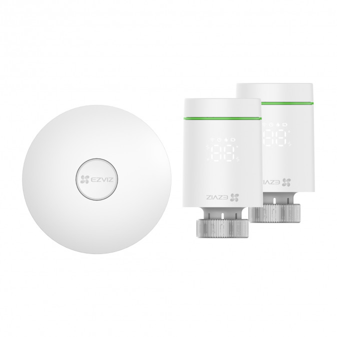 EZVIZ T55 intelligens radiátor termosztát 2 db + A3 Hub 1 db szett Otthon