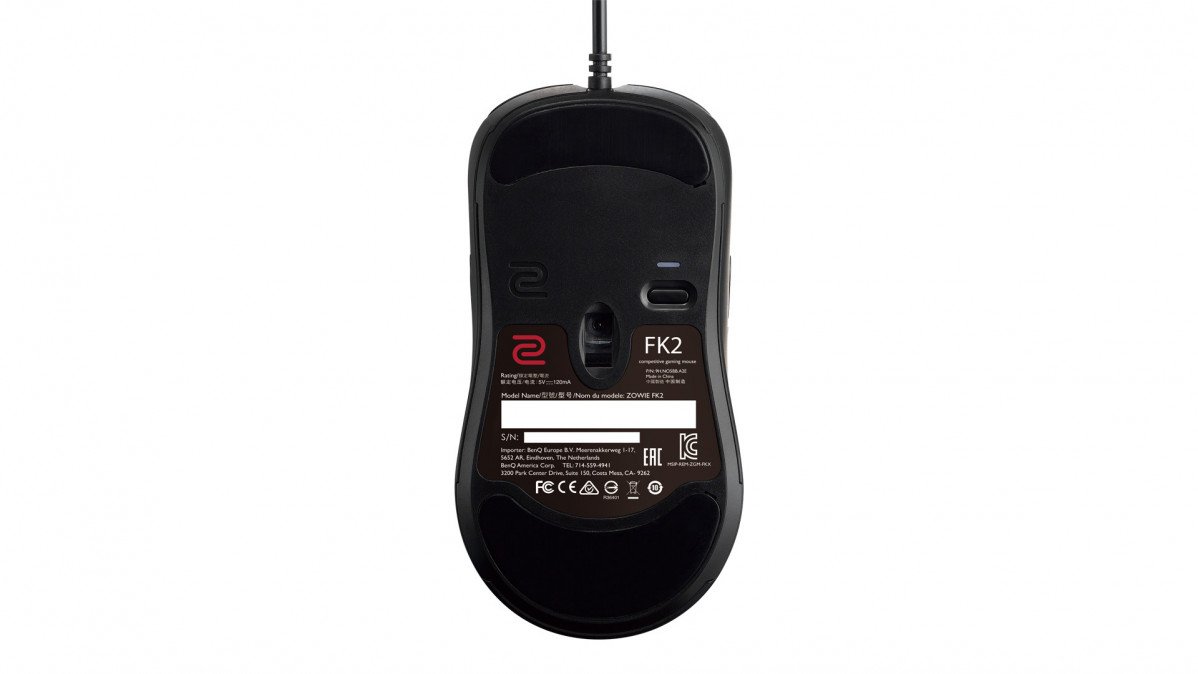 Zowie Egér - FK2 (Vezetékes, 3200 DPI, 1000 Hz, 5 gomb, USB, 2m, fekete) PC
