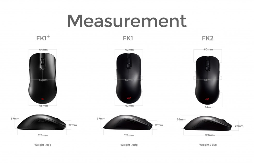 Zowie Egér - FK2 (Vezetékes, 3200 DPI, 1000 Hz, 5 gomb, USB, 2m, fekete) PC