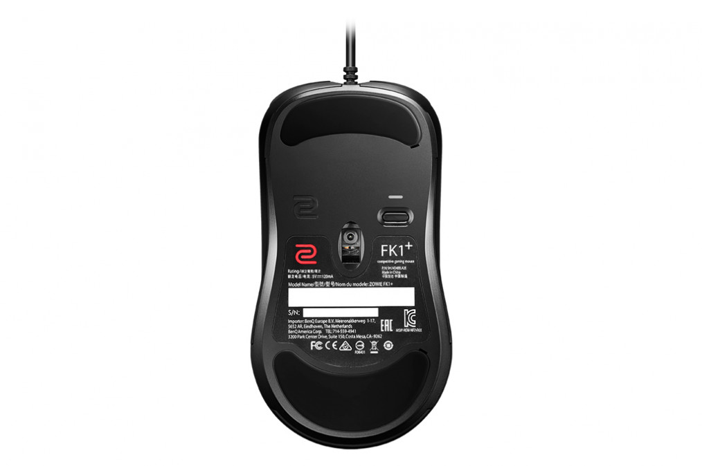 Zowie Egér - FK1+ (Vezetékes, 3200 DPI, 1000 Hz, 5 gomb, USB, 2m, fekete) PC