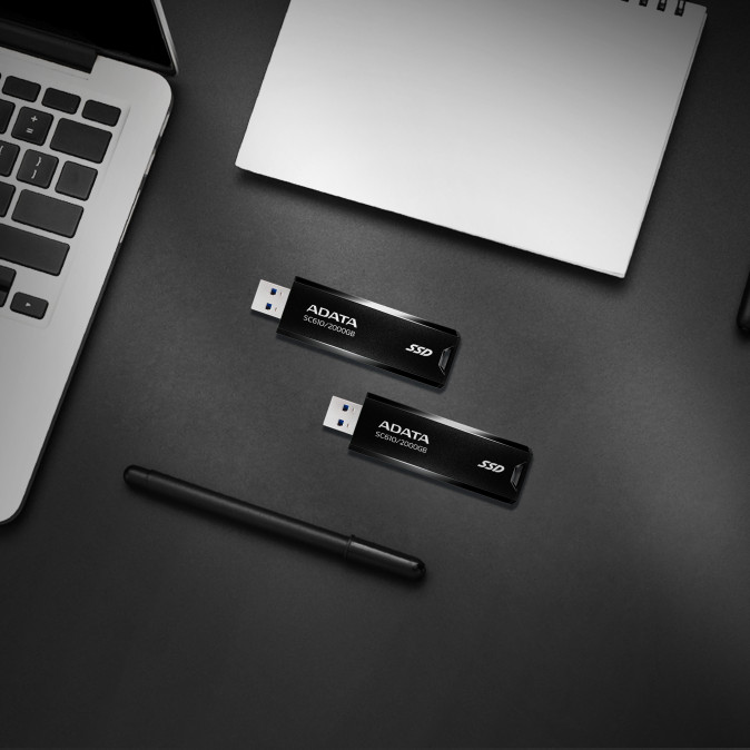 ADATA SSD Külső USB 3.2 500GB SC610, Fekete/Piros PC