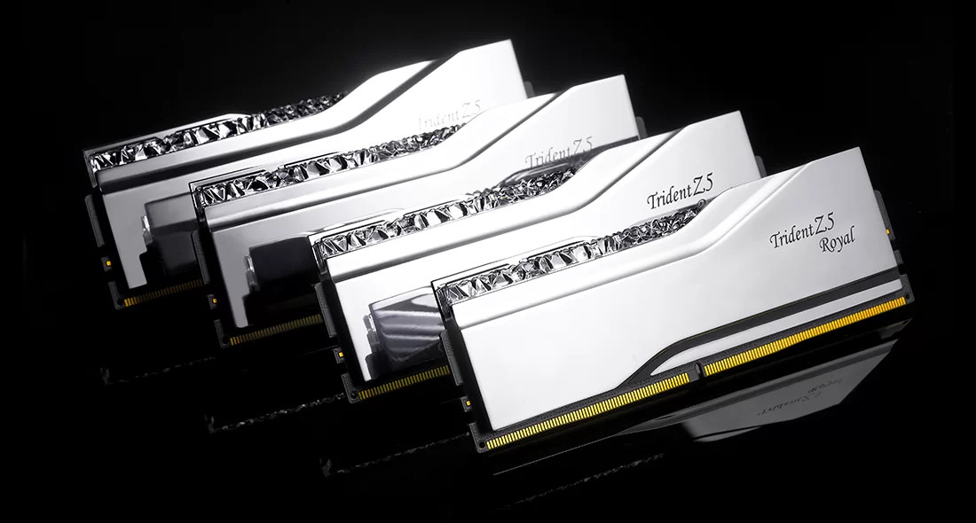 G.SKILL Memória DDR5 96GB 6400Mhz CL32 DIMM, 1.35V, Trident Z5 Royal Intel XMP (Kit of 2) PC