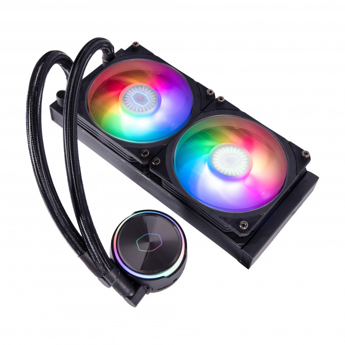 COOLER MASTER CPU hűtő MASTERLIQUID PL240 FLUX (vízhűtés), ARGB - Fekete PC