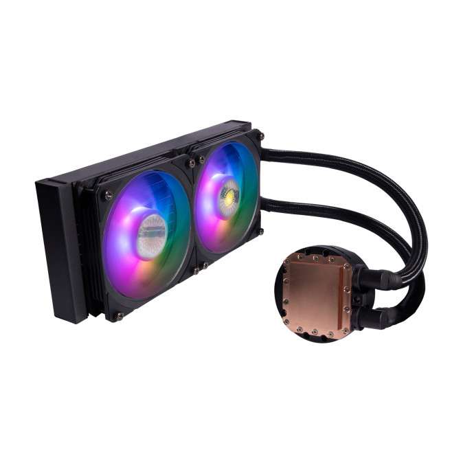 COOLER MASTER CPU hűtő MASTERLIQUID PL240 FLUX (vízhűtés), ARGB - Fekete PC