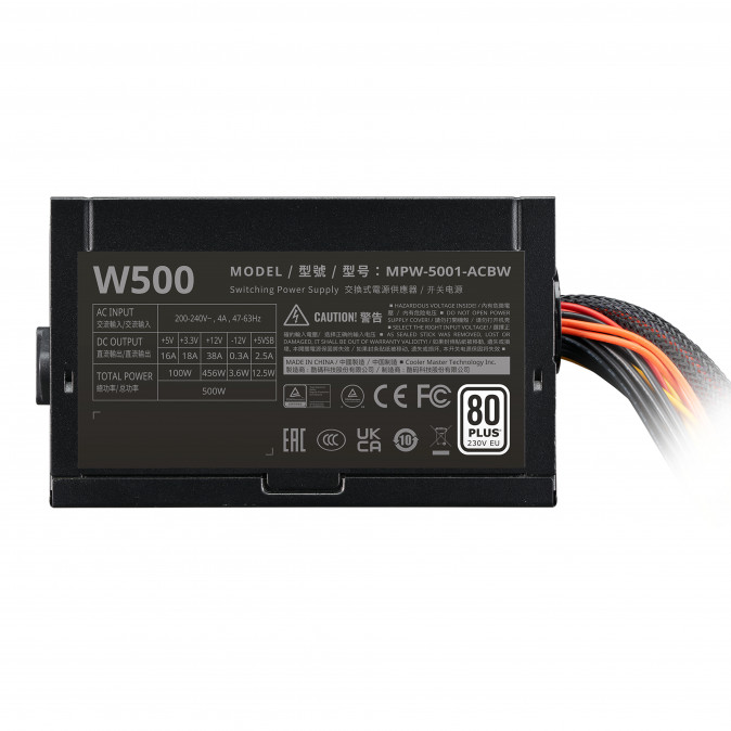 COOLER MASTER Tápegység ELITE NEX W500 500W, 12cm, 80+ Gold PC