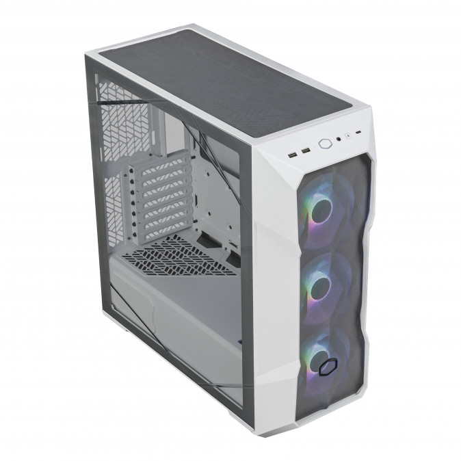 COOLER MASTER Ház Midi ATX MasterBox TD500 MESH V2 ARGB - Fehér PC