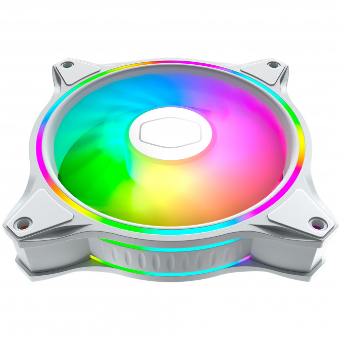 COOLER MASTER Rendszerhűtő Ventilátor MASTERFAN MF120 HALO 3IN1 WHITE EDITION, Gen2 RGB, 3db/csomag PC