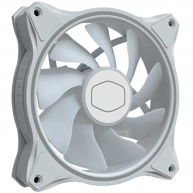 COOLER MASTER Rendszerhűtő Ventilátor MASTERFAN MF120 HALO WHITE EDITION, Gen2 RGB PC