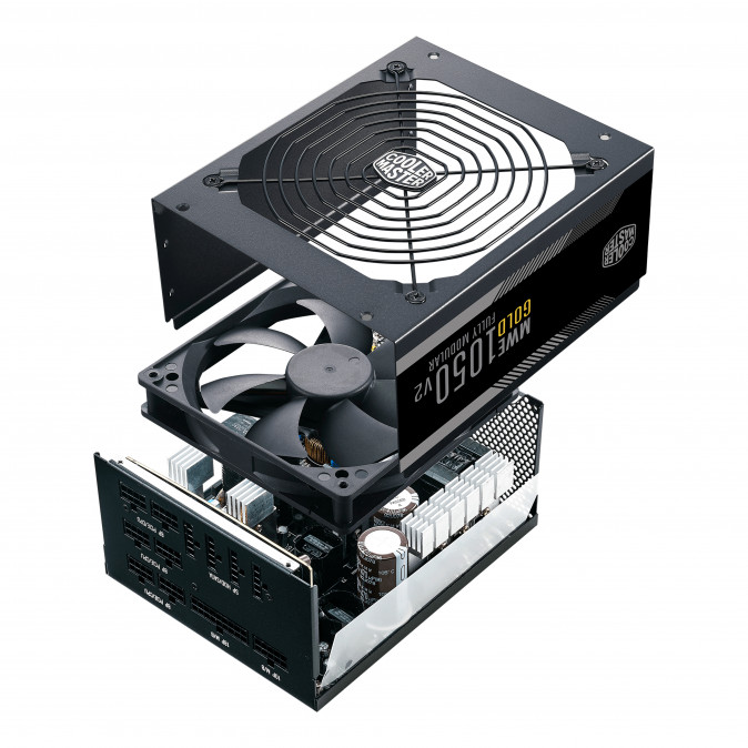 COOLER MASTER Tápegység Moduláris MWE GOLD 1050 - V2 ATX 3.0 1050W, 14cm, 80+ Gold PC