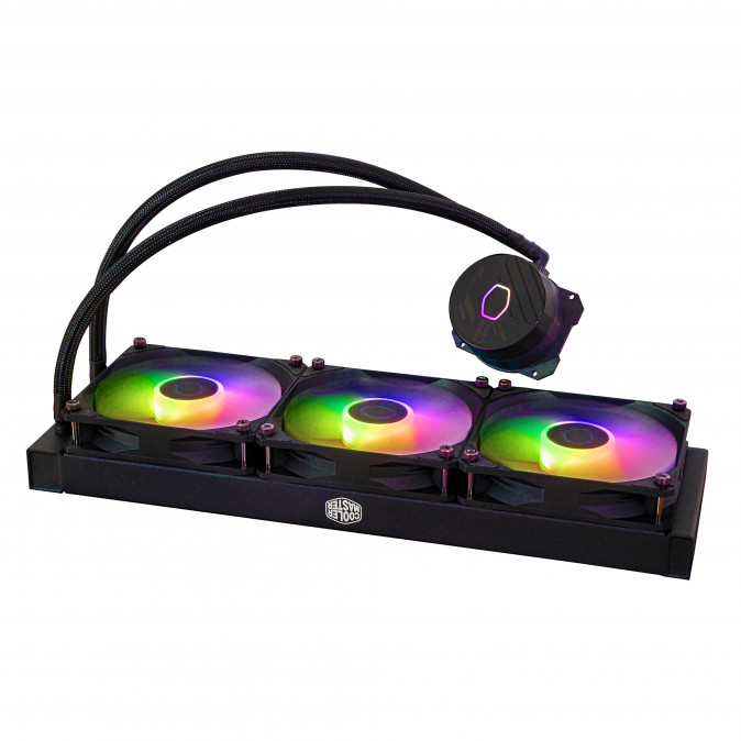 COOLER MASTER CPU hűtő MASTERLIQUID 360L CORE ARGB (vízhűtés), 3 Ventilátoros - Fekete PC