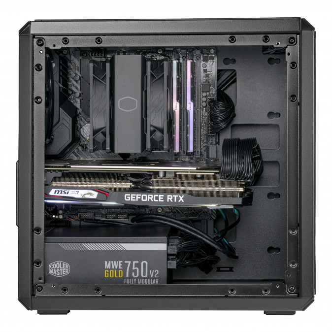 COOLER MASTER Ház Micro ATX MASTERBOX Q300L V2 - Fekete PC