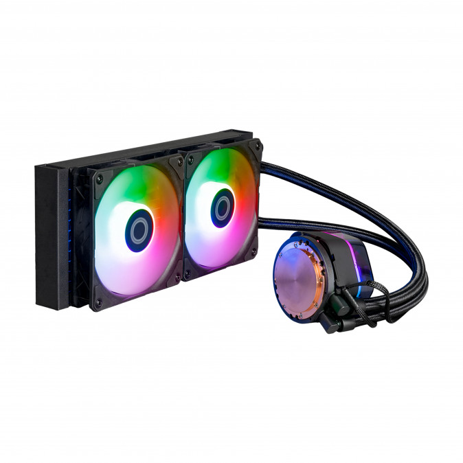 COOLER MASTER CPU hűtő MASTERLIQUID 240 ATMOS (vízhűtés), 2 Ventilátoros, ARGB Gen2 -Fekete PC