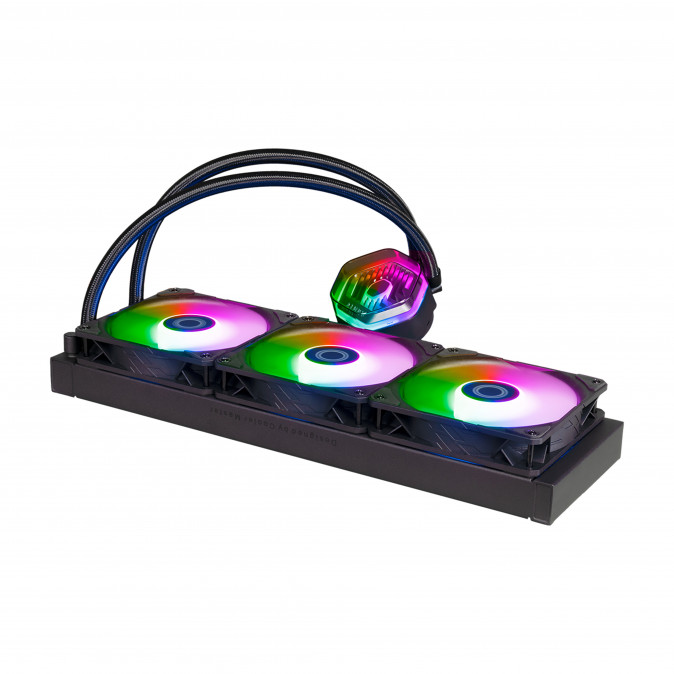 COOLER MASTER CPU hűtő MASTERLIQUID 360 ATMOS (vízhűtés), 3 Ventilátoros, ARGB Gen2 - Fekete PC