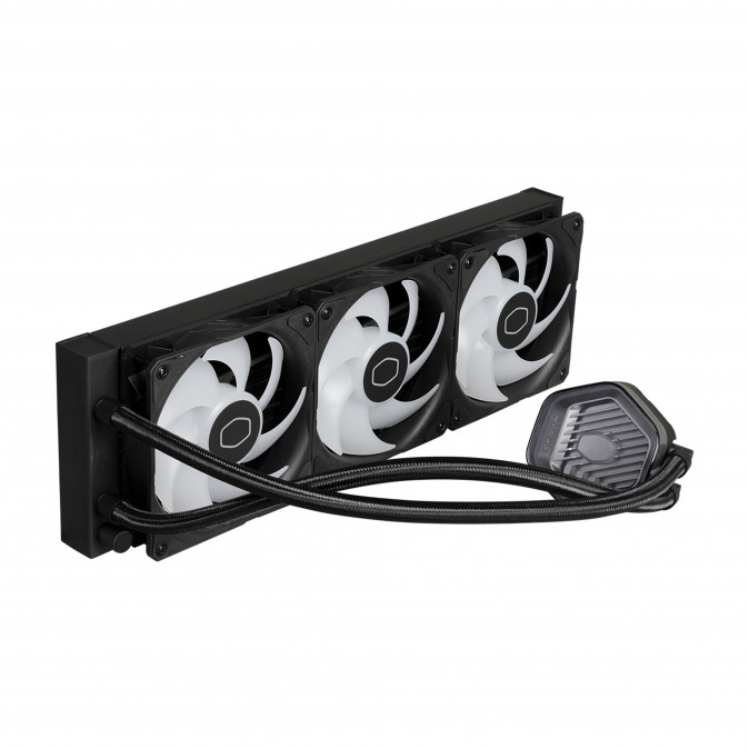 COOLER MASTER CPU hűtő MASTERLIQUID 360 ATMOS (vízhűtés), 3 Ventilátoros, ARGB Gen2 - Fekete PC