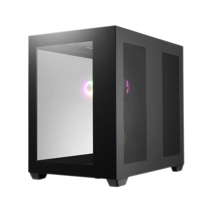 FSP CMT380B táp nélküli ablakos Mid Tower számítógépház fekete PC