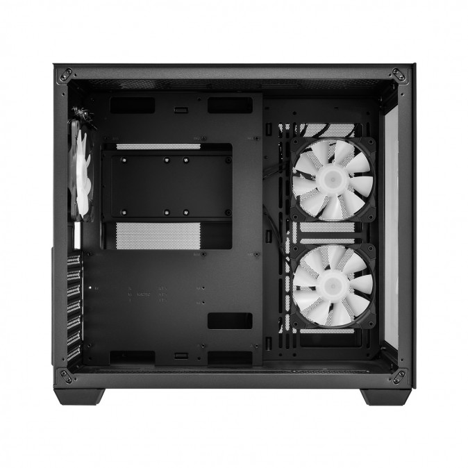FSP CMT380B táp nélküli ablakos Mid Tower számítógépház fekete PC