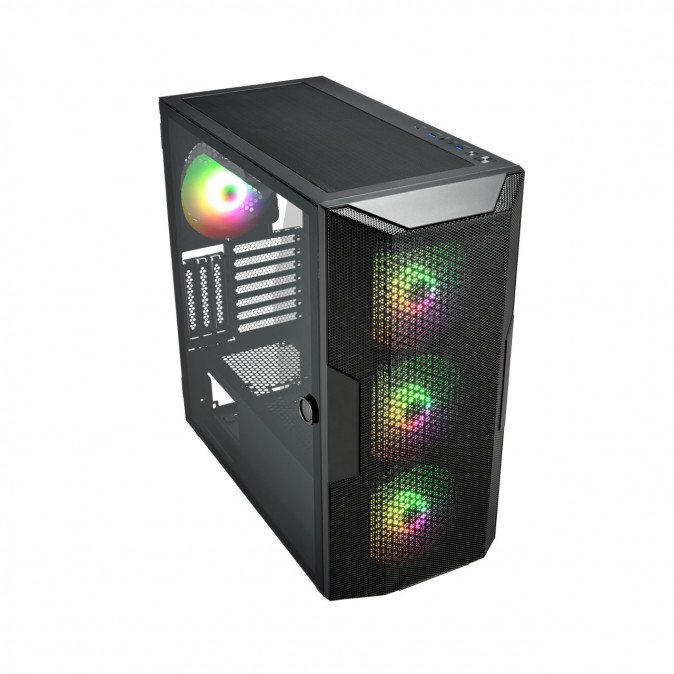 FSP CUT592 táp nélküli ablakos Full Tower számítógépház fekete PC