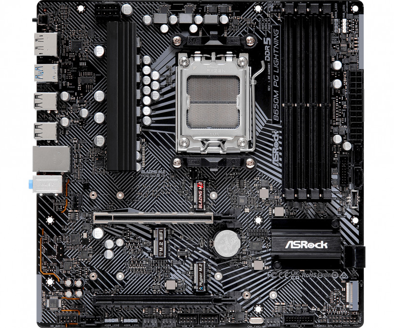 ASROCK Alaplap AM5 B650M PG LIGHTNING AMD B650, mATX PC