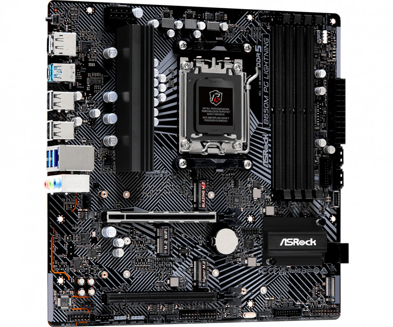 ASROCK Alaplap AM5 B650M PG LIGHTNING AMD B650, mATX PC