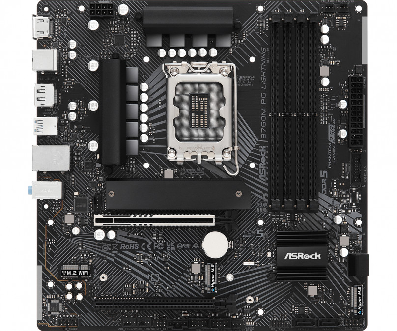 ASROCK Alaplap S1700 B760M PG LIGHTNING INTEL B760, mATX PC